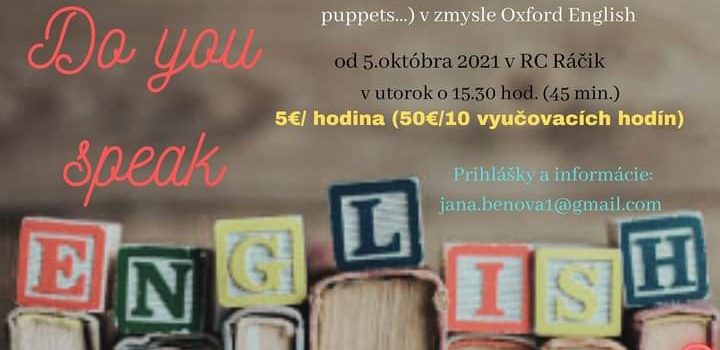 Kurz angličtiny pre predškolákov a školákov