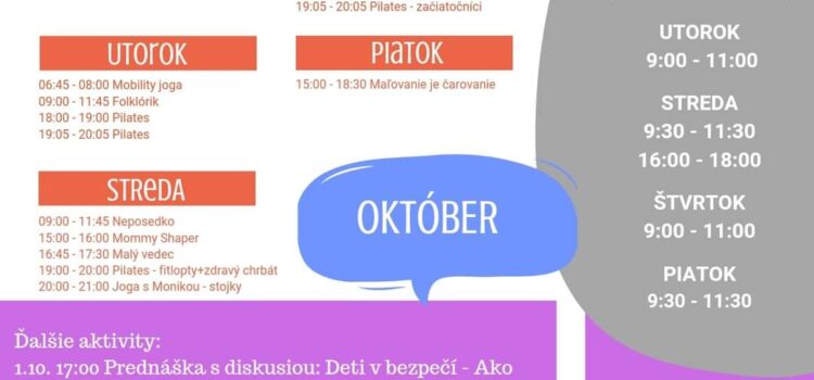 Program október