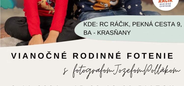 Vianočné rodinné fotenie v RC Ráčik s fotografom Jozefom Pollákom